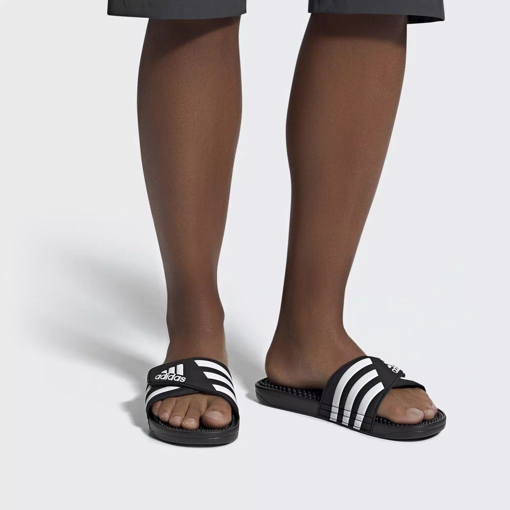 Adidas Adissage Chanclas Negros Para Mujer (MX-23801)